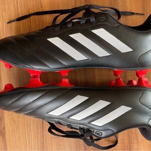 Adidas Men's Black and White Athletic Cleats